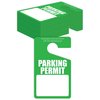 Better Office Products Green Parking Permit Hang Tags, Plastic Parking Placards, 3in. x 5in. for Rearview Mirror, 50PK 24100